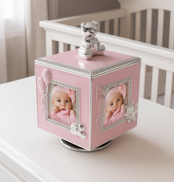 Cub/ Carusel Muzical 4 Poze Bebelus - Cadou Perfect Botez/Mot!
